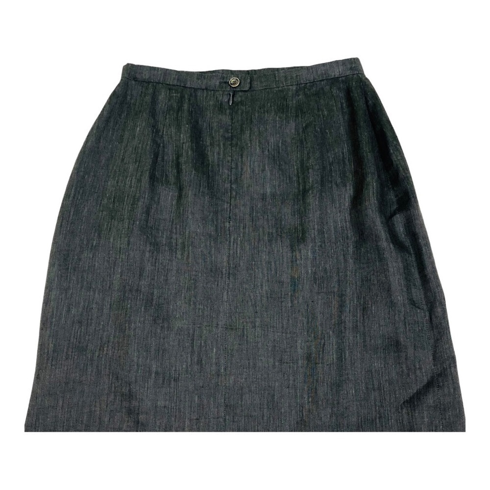 Akris Punto Linen Brown Pencil Skirt - Picture 7 of 12